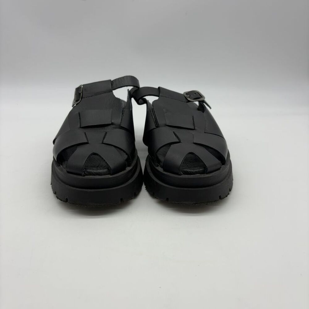 INTENTIONALLY BLANK Intentionally Blank Kurt black leather chunky mule sandal